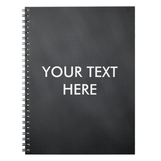 黒パーソナライズされたモノグラムの黒板 ノートブック (正面)