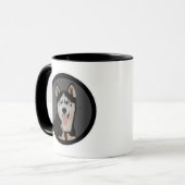 黒パーソナライズされたユニーク犬の母の恋人の写真 マグカップ (正面左)