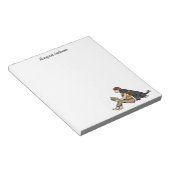 黒パーソナライズされたラブラドールとマ読ム ノートパッド (アングル)