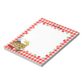 黒パーソナライズされたラブラドールベーカリー漫画 ノートパッド (回転)