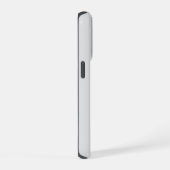 黒パーソナライズされた十字模様アート、ライトグレー iPhoneケース (右側面)