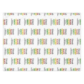 黒パーソナライズされた史の月 テーブルクロス (正面(横))