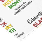 黒パーソナライズされた史の月 テーブルクロス (アングル)