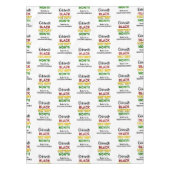 黒パーソナライズされた史の月 テーブルクロス (正面)