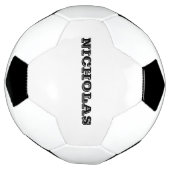 黒パーソナライズされた名前をカスタムするスポーツチームモダン サッカーボール (回転)