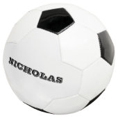 黒パーソナライズされた名前をカスタムするスポーツチームモダン サッカーボール (3/4)
