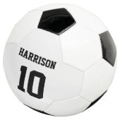 黒パーソナライズされた名前をカスタムするナンバースポーツチーム サッカーボール (3/4)