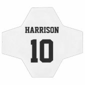 黒パーソナライズされた名前をカスタムするナンバースポーツチーム サッカーボール (フラット)