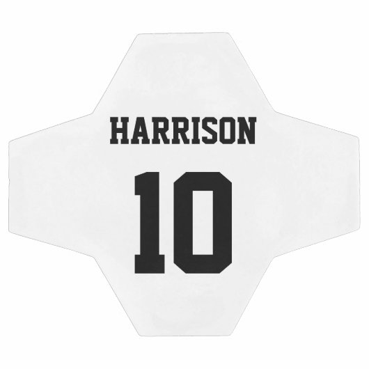 黒パーソナライズされた名前をカスタムするナンバースポーツチーム サッカーボール (フラット)