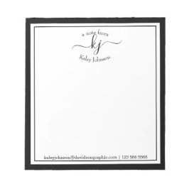 黒パーソナライズされた名 |メモ帳から ノートパッド