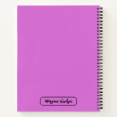 黒パーソナライズされた名(レシピジャーナル)蘭 ノートブック (裏面)