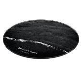 黒パーソナライズされた大理石シャルキュテリーボード カッティングボード (角)