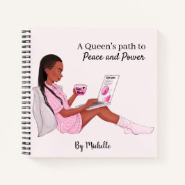 黒パーソナライズされた女の子ノートカスタムJournal ノートブック