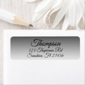 黒パーソナライズされた差出人住所ラベル ラベル (インサイチュ)