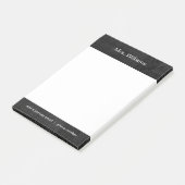 黒パーソナライズされた木材の名前 ポストイット (アングル)