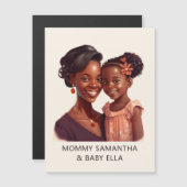 黒パーソナライズされた母と娘(10) (正面/裏面)