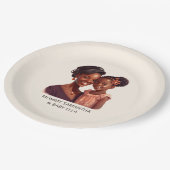 黒パーソナライズされた母と娘(10) ペーパープレート (アングル)