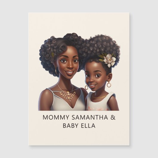 黒パーソナライズされた母と娘(11) (正面)