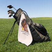 黒パーソナライズされた母と娘(14) ゴルフタオル (グリーン)