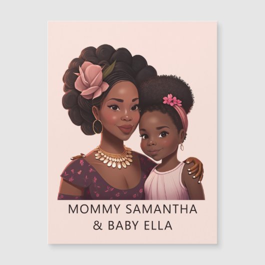 黒パーソナライズされた母と娘(15) (正面)