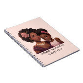 黒パーソナライズされた母と娘(15) ノートブック (右側)