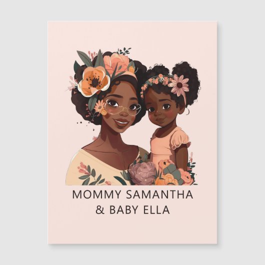 黒パーソナライズされた母と娘(16) (正面)