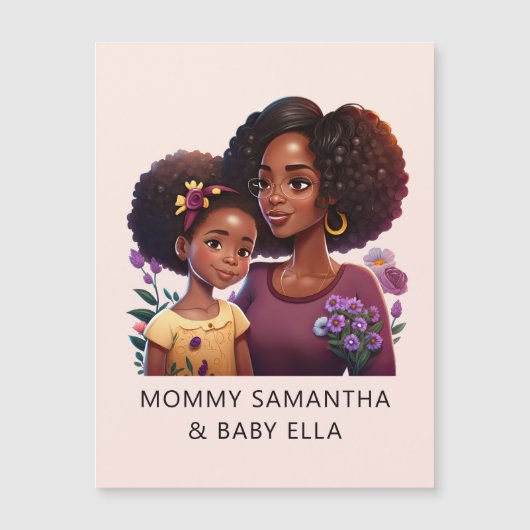 黒パーソナライズされた母と娘(17) (正面)