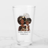 黒パーソナライズされた母と娘(18) タンブラーグラス (裏面)