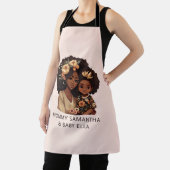 黒パーソナライズされた母と娘(19) エプロン (インサイチュ)