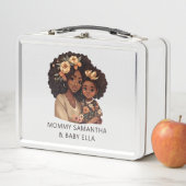 黒パーソナライズされた母と娘(19) メタルランチボックス (インサイチュ)