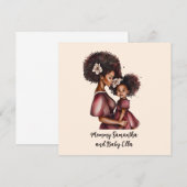 黒パーソナライズされた母と娘(2) (正面/裏面)