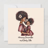 黒パーソナライズされた母と娘(2) (正面)