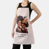 黒パーソナライズされた母と娘(20) エプロン (インサイチュ)