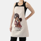 黒パーソナライズされた母と娘(2) エプロン (インサイチュ)