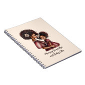 黒パーソナライズされた母と娘(2) ノートブック (右側)