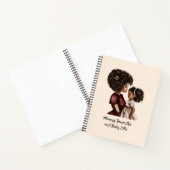 黒パーソナライズされた母と娘(3) ノートブック (内部)