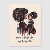 黒パーソナライズされた母と娘(4) (正面)