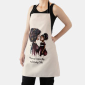 黒パーソナライズされた母と娘(4) エプロン (インサイチュ)
