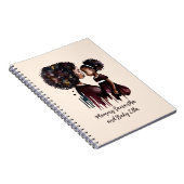 黒パーソナライズされた母と娘(4) ノートブック (右側)