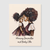 黒パーソナライズされた母と娘(5) (正面)