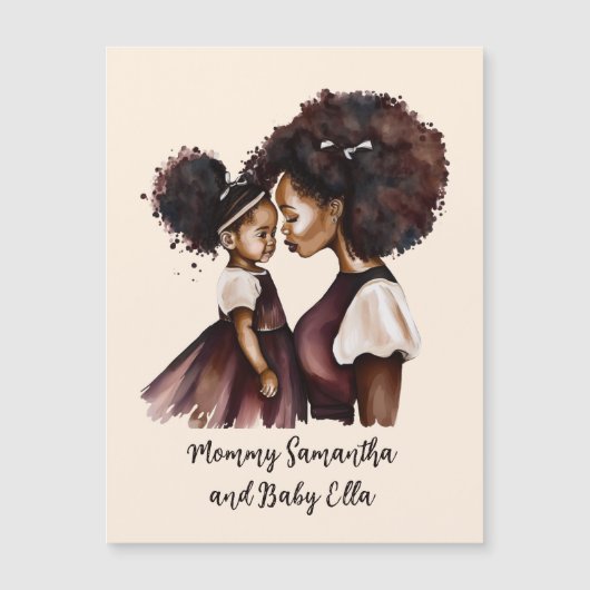 黒パーソナライズされた母と娘(5) (正面)