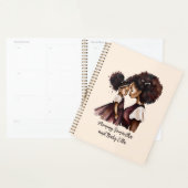 黒パーソナライズされた母と娘(5) プランナー手帳 (ディスプレー)