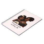 黒パーソナライズされた母と娘(6) ノートブック (左側)