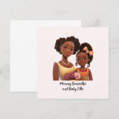 黒パーソナライズされた母と娘(7) (正面/裏面)