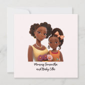 黒パーソナライズされた母と娘(7) (正面)