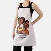 黒パーソナライズされた母と娘(7) エプロン (インサイチュ)
