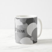 黒パーソナライズされた灰分子 コーヒーマグカップ (正面右)