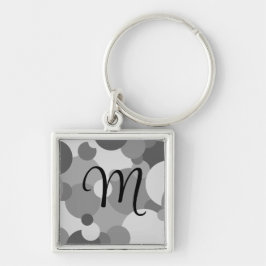 黒パーソナライズされた灰色の分子キーチェーン キーホルダー