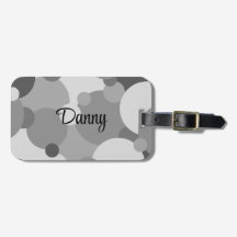 黒パーソナライズされた灰色の分子ラゲッジタグ