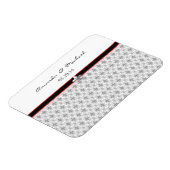 黒パーソナライズされた灰色の赤（紋章の）フラ・ダ・リパターン マグネット (左側)